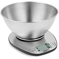 Eono by Amazon - Báscula de cocina digital- báscula de acero inoxidable con cuenco desmontable para hornear y cocinar…